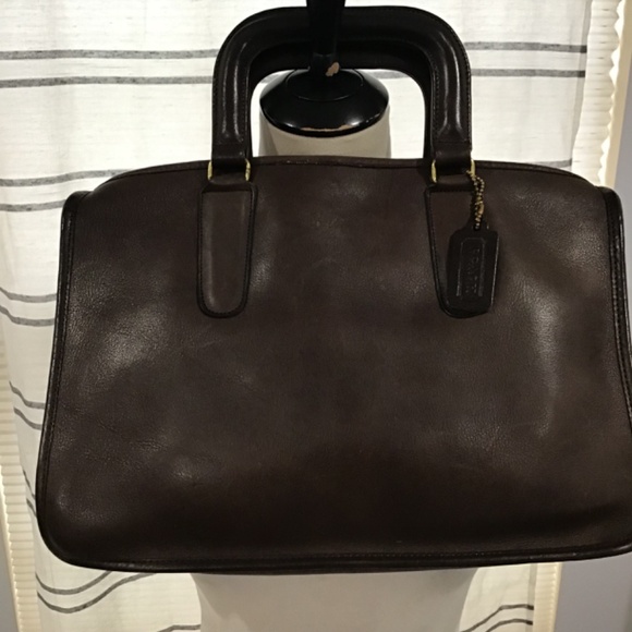 VTG Coach Mocha Leather Slim Satchel 70s Classic Rare Bonnie Cashin NYC - Picture 3 of 13